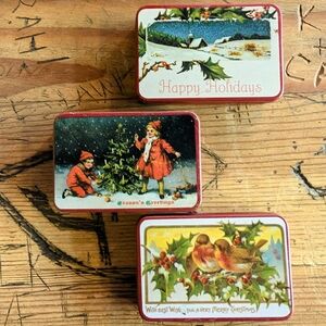 Vintage 1990's Christmas Mint Tins